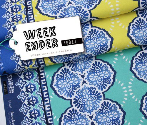 B-WARE !!! - RESTSTÜCK 80cm !!! - Bio Sweat - Adora - Col.1 - gelb - Weekender - Hamburger Liebe - Albstoffe